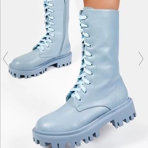 Dolls Kill Pastel Blue Boots 7